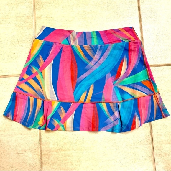 DONA JO Abstract Art Rainbow Stretch Skirt Tennis Golf Sport Pickleballs XL - Picture 6 of 9